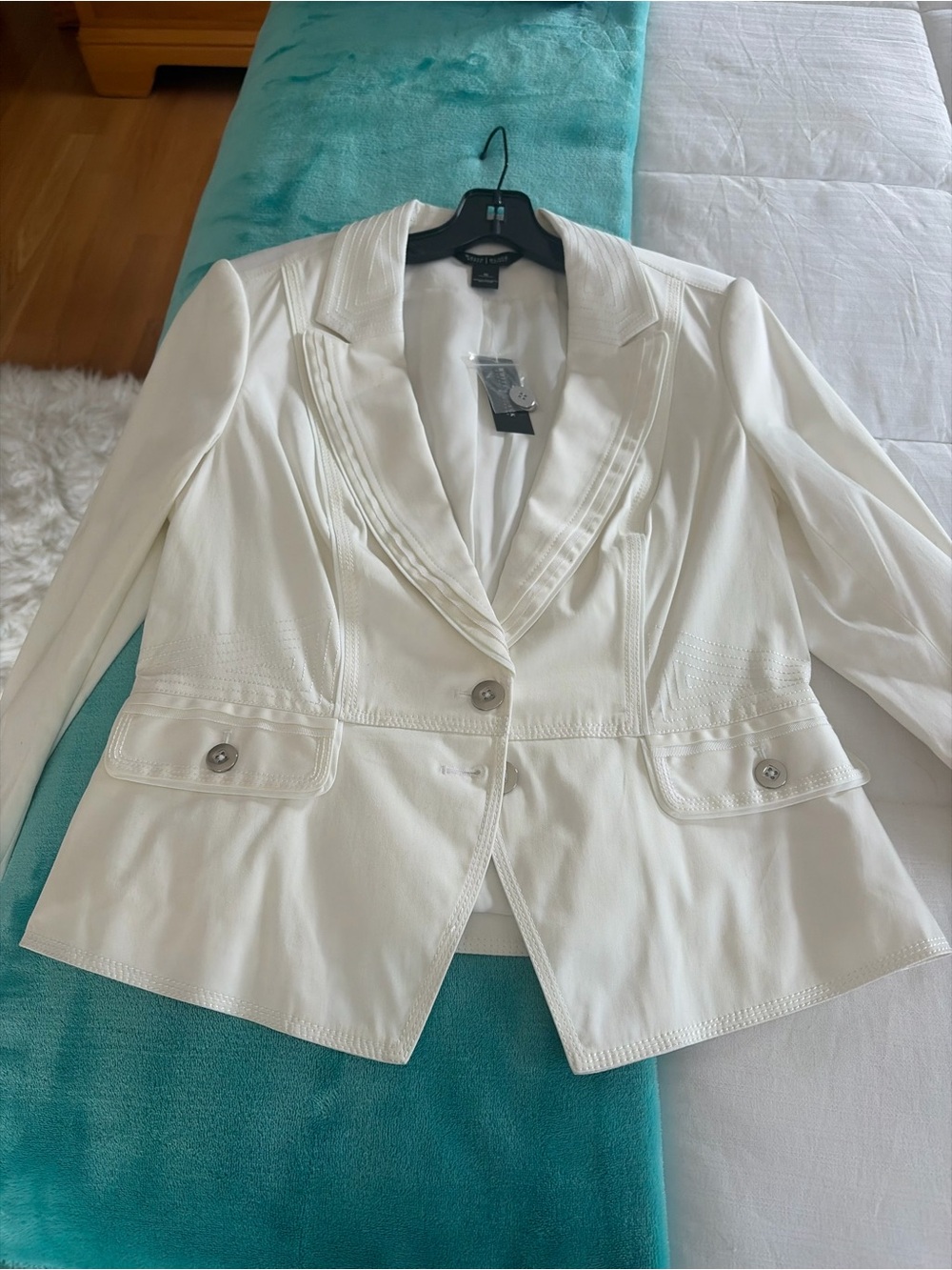 White House Black Market White Blazer